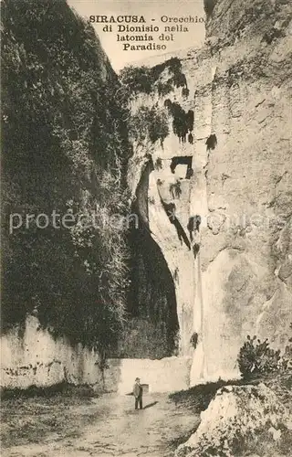 AK / Ansichtskarte Siracusa Orecchio di Dionisio nella latomia del Paradiso Siracusa