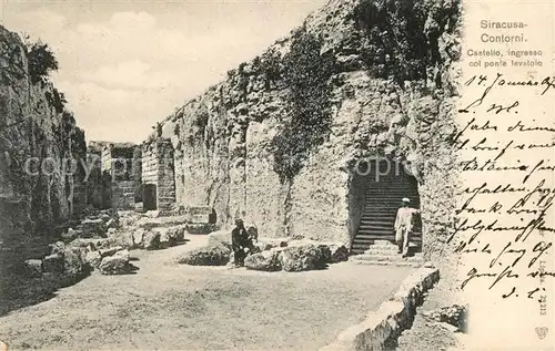 AK / Ansichtskarte Siracusa Castello ingresso col ponte levatoio Siracusa