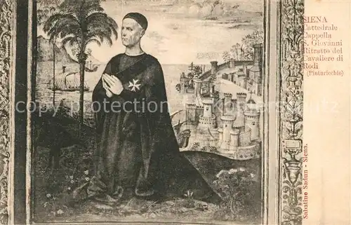 AK / Ansichtskarte Siena Cattedrale Capelle San Giovanni Ritratto del Cavaliere di Rodi Siena