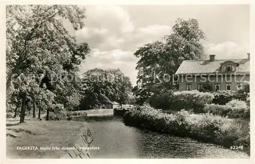 AK / Ansichtskarte Fagersta Motiv fran slussen i Vaestanfors Fagersta