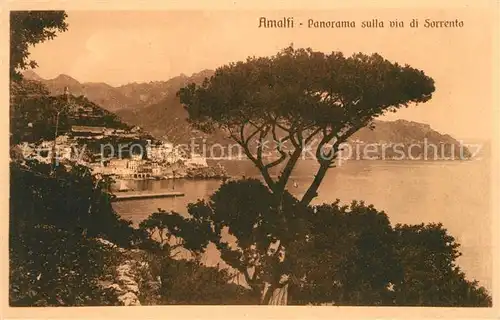 AK / Ansichtskarte Amalfi Panorama sulla via di Sorrento Amalfi