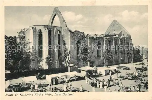 AK / Ansichtskarte Wisby Ruine St Katharina Kirche Insel Gotland Wisby
