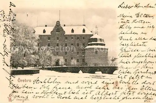 AK / Ansichtskarte oerebro Schloss oerebro