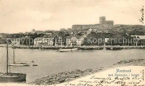 AK / Ansichtskarte Marstrand med Faestningen i fonden Marstrand