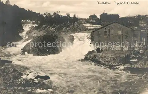 AK / Ansichtskarte Trollhaettan Toppoe Gulloefallet Trollhaettan