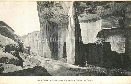 AK / Ansichtskarte Siracusa Latomia del Paradiso Grotta dei Cordai Siracusa
