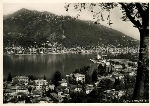 AK / Ansichtskarte Como_Lago_di_Como e Brunate  Como_Lago_di_Como