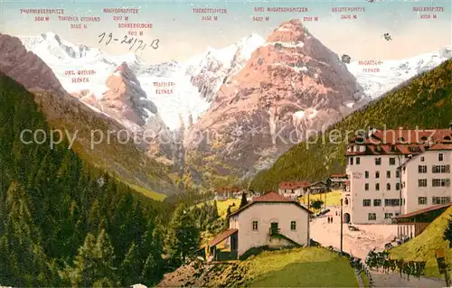 AK / Ansichtskarte Trafoi_Suedtirol Hotel Neue Post gegen Ortlergruppe Trafoi Suedtirol
