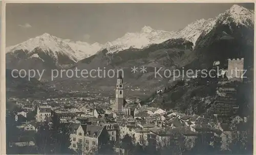 AK / Ansichtskarte Merano_Suedtirol Panorama Vinschgau Alpen Merano Suedtirol