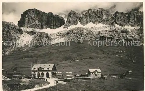 AK / Ansichtskarte Passo_Pordoi verso Sella Gruppe delle Dolomiti Gebirgspass Dolomiten Passo Pordoi