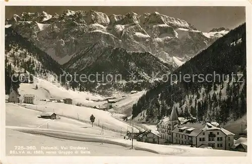 AK / Ansichtskarte Selva_Val_Gardena_Tirol Panorama verso Gruppo di Sella Val Gardena Dolomiti Selva_Val_Gardena_Tirol