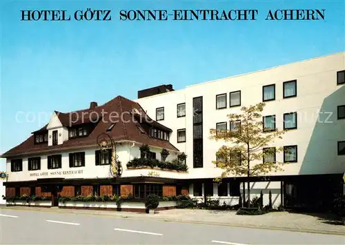 AK / Ansichtskarte Achern_Baden Hotel Goetz Sonne Eintracht Achern Achern_Baden