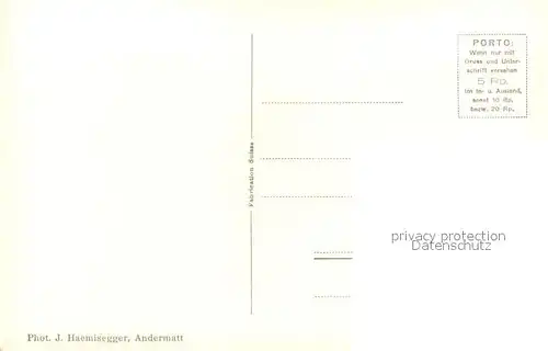 AK / Ansichtskarte Andermatt Oberalp Pass Strasse Andermatt