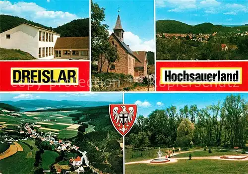 AK / Ansichtskarte Dreislar Kirche Fliegeraufnahme Dreislar