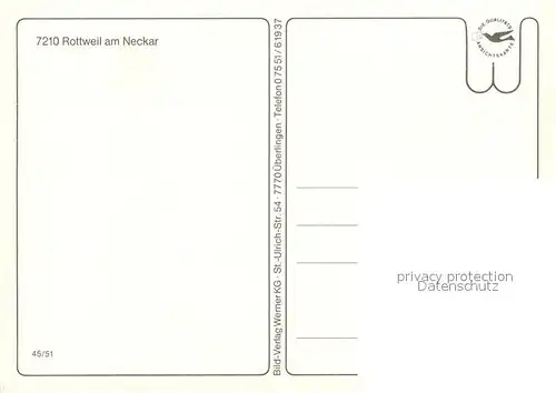 AK / Ansichtskarte Rottweil_Neckar  Rottweil Neckar