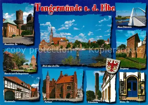 AK / Ansichtskarte Tangermuende Rathaus Steigberg Neustaedter Tor Tangermuende