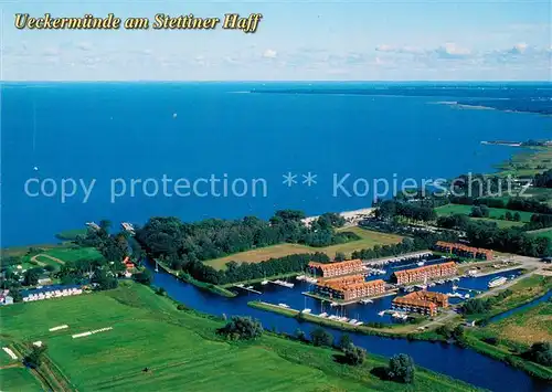 AK / Ansichtskarte Ueckermuende_Mecklenburg_Vorpommern Fliegeraufnahme Uekermuendung Lagunenstadt Ueckermuende_Mecklenburg