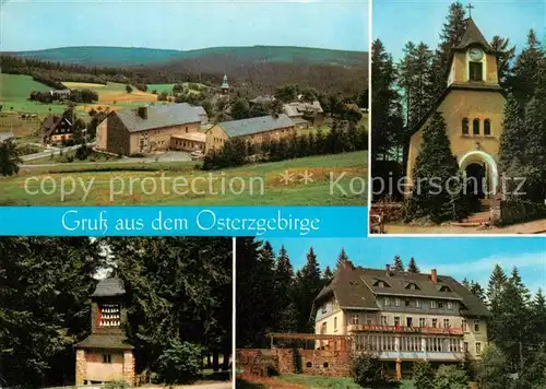 AK / Ansichtskarte Schellerhau Waldkapelle Oberbaerenburg Glockenspiel Baerenfels  Schellerhau