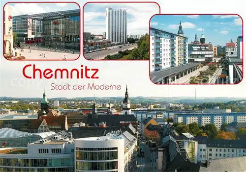 AK / Ansichtskarte Chemnitz Neumarkt Brueckenstrasse Hotel Mercure Rathaus Chemnitz