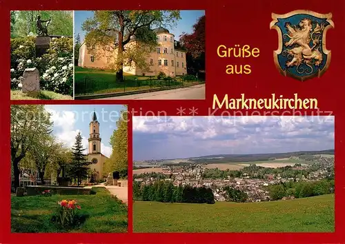 AK / Ansichtskarte Markneukirchen Geigenmacherdenkmal Kirche Musikinstrumentenmuseum Markneukirchen