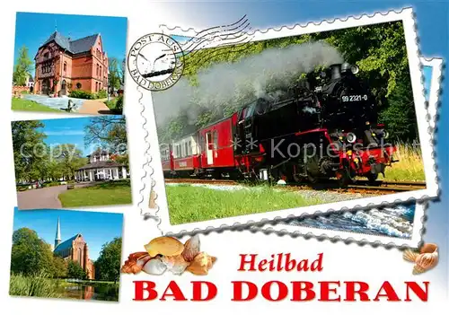 AK / Ansichtskarte Bad_Doberan Eisenbahn Kirche  Bad_Doberan