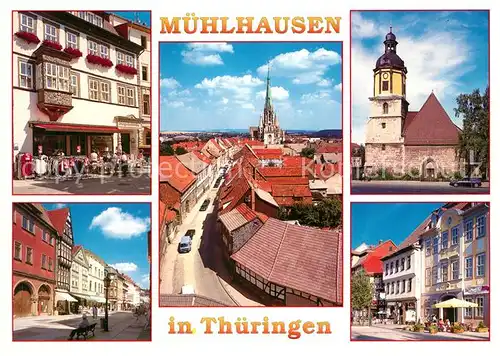AK / Ansichtskarte Muehlhausen_Thueringen Steinweg Marienkirche Untermarkt Muehlhausen Thueringen
