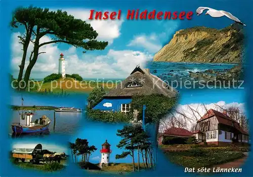 AK / Ansichtskarte Insel_Hiddensee Leuchtturm Kate Pferdewagen  Insel Hiddensee