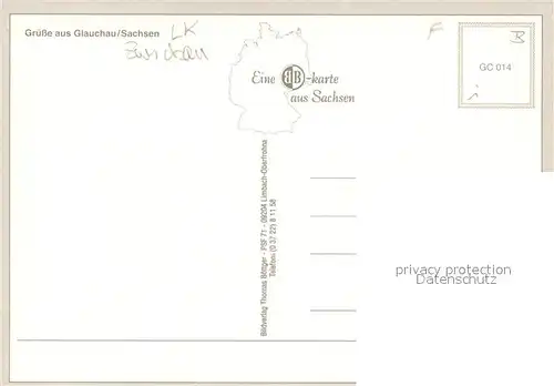 AK / Ansichtskarte Glauchau Turm Springbrunnen  Glauchau