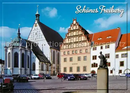 AK / Ansichtskarte Freiberg_Sachsen Dom Sankt Marien Stadt Bergmuseum Freiberg Sachsen