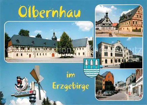 AK / Ansichtskarte Olbernhau_Erzgebirge Rittergut Museum Saigerhuette Kupferhammer Theater Ballhaus Olbernhau Erzgebirge