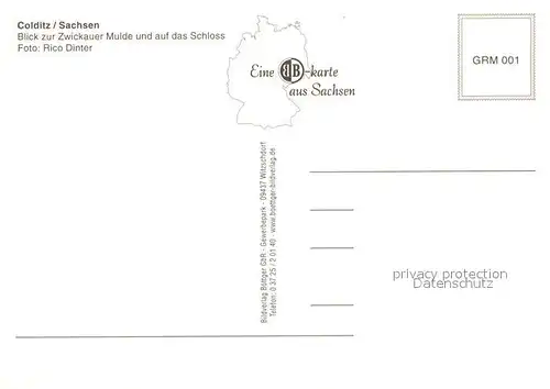 AK / Ansichtskarte Colditz Fliegeraufnahme Zwickauer Mulde Schloss Colditz