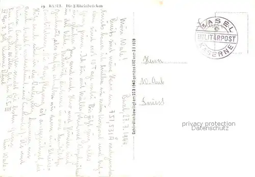 AK / Ansichtskarte Basel_BS Die 3 Rheinbruecken Basel_BS