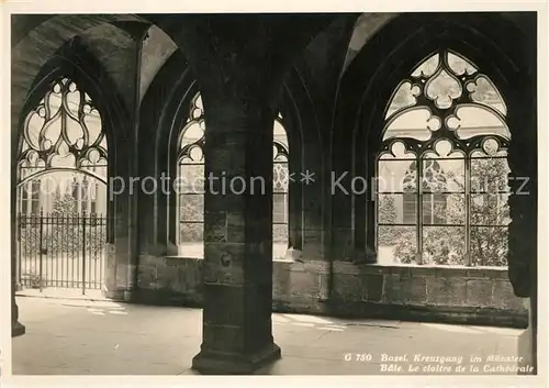 AK / Ansichtskarte Basel_BS Kreuzgang im Muenster Basel_BS