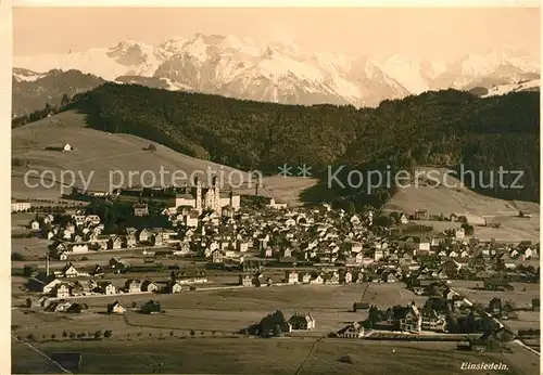 AK / Ansichtskarte Einsiedeln_SZ Panorama Einsiedeln SZ