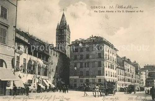 AK / Ansichtskarte Genova_Liguria Via Carlo Alberto e Via San Giovanni di Pre Genova Liguria