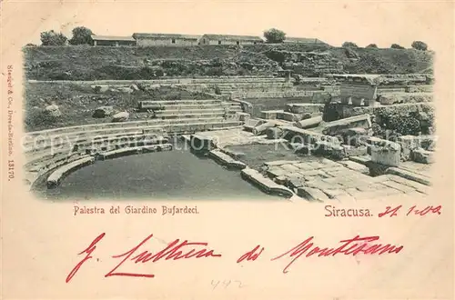 AK / Ansichtskarte Siracusa Palestra del Giardino Bufardeci Siracusa