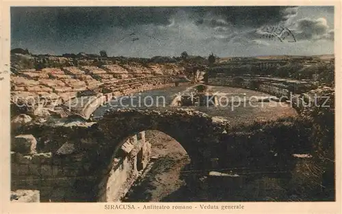AK / Ansichtskarte Siracusa Anfiteatro romano Veduta generale Siracusa