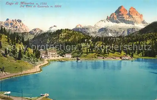 AK / Ansichtskarte Lago_di_Misurina Tre Cime di Lavaredo Lago_di_Misurina
