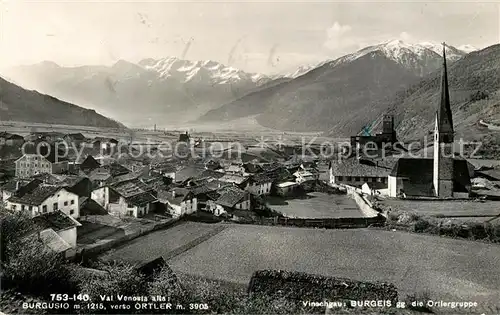 AK / Ansichtskarte Val_Venosta Burgusio verso Ortler Val_Venosta