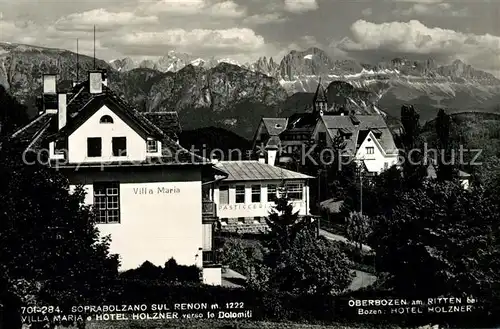 AK / Ansichtskarte Oberbozen_Ritten Hotel Holzner Villa Maria Oberbozen Ritten