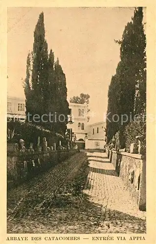 AK / Ansichtskarte Roma_Rom Abbaye des Catacombes Entree Via Appia Roma_Rom