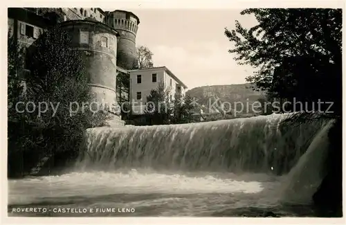 AK / Ansichtskarte Rovereto Castello e Fiume Leno Rovereto