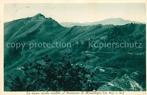 AK / Ansichtskarte Montallegro La nuova strada rotabile al Santuario di Montallegro Montallegro