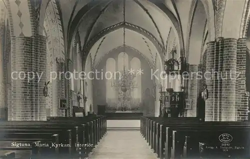 AK / Ansichtskarte Sigtuna Maria Kyrkan Interioer Sigtuna