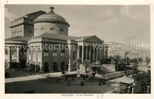 AK / Ansichtskarte Palermo_Sicilia Teatro Massimo Palermo_Sicilia