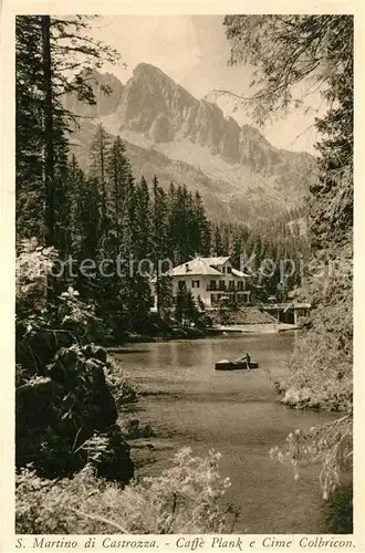 AK / Ansichtskarte San_Martino_di_Castrozza Caffe Plank e Cime Colbricon Dolomiti Dolomiten San_Martino_di_Castrozza