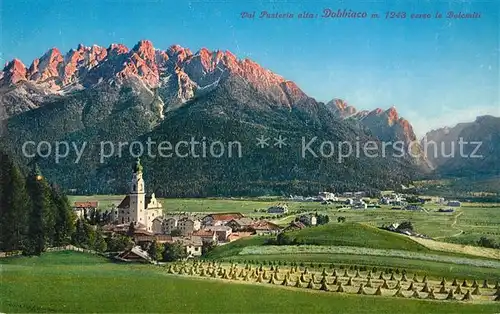 AK / Ansichtskarte Dobbiaco_Pustertal_Suedtirol Val Pusteria verso le Dolomiti Dolomiten Dobbiaco_Pustertal