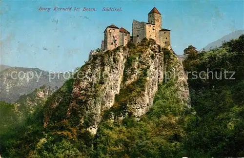 AK / Ansichtskarte Bozen_Suedtirol Burg Karneid Bozen Suedtirol