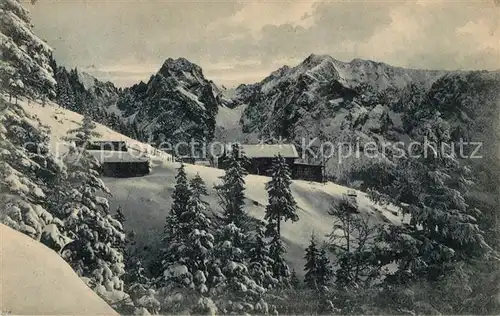 AK / Ansichtskarte Vorderkaiserfelden Berghuetten Kaisergebirge Winterlandschaft Vorderkaiserfelden