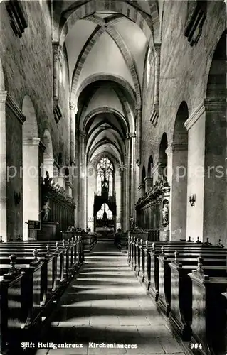 AK / Ansichtskarte Heiligenkreuz_Niederoesterreich Stift Kircheninneres Heiligenkreuz